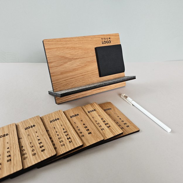 Verslo dovana „Medinis 2026 m. kalendorius – stovelis užrašams“ 5