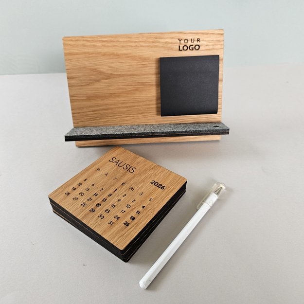 Verslo dovana „Medinis 2026 m. kalendorius – stovelis užrašams“ 8