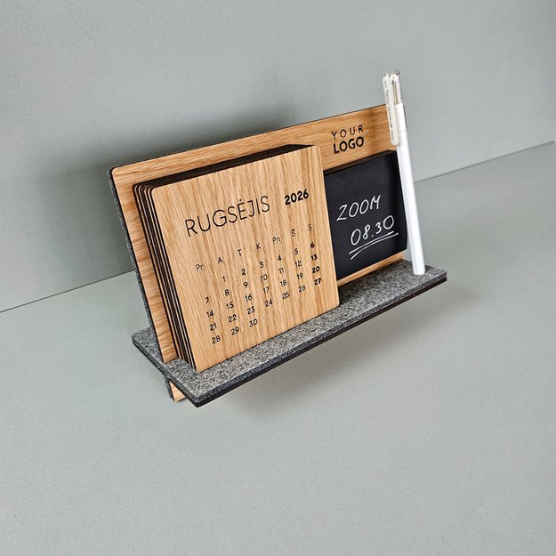 Verslo dovana „Medinis 2026 m. kalendorius – stovelis užrašams“ 10