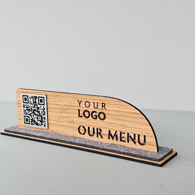 Medinis stalo stovelis su QR kodu. Nr. 11 5
