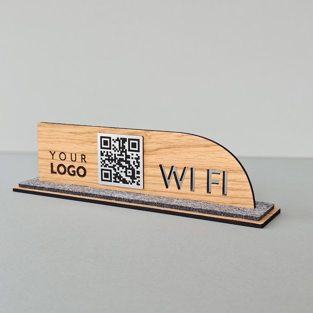 Medinis stalo stovelis su QR kodu. Nr. 11 8