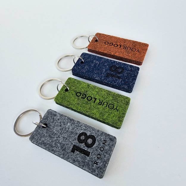 Raktų pakabukas viešbučiams iš veltinio. Nr. 3 2