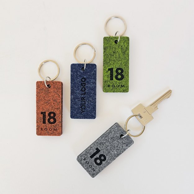 Raktų pakabukas viešbučiams iš veltinio. Nr. 3 14