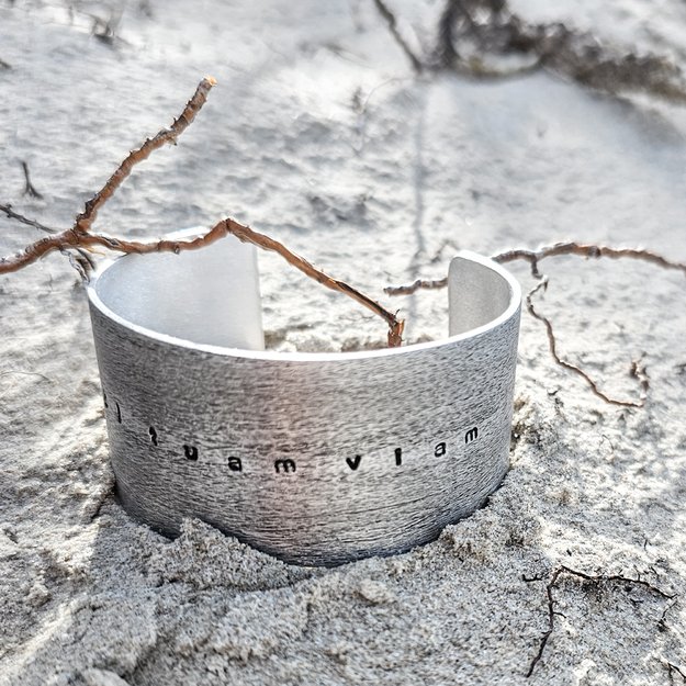 Plati metalinė apyrankė "abi tuam viam"