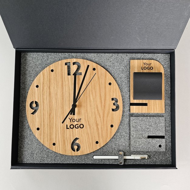 Dovanų rinkinys „Laikrodis + Stovelis užrašams. Nr. 1“ 10