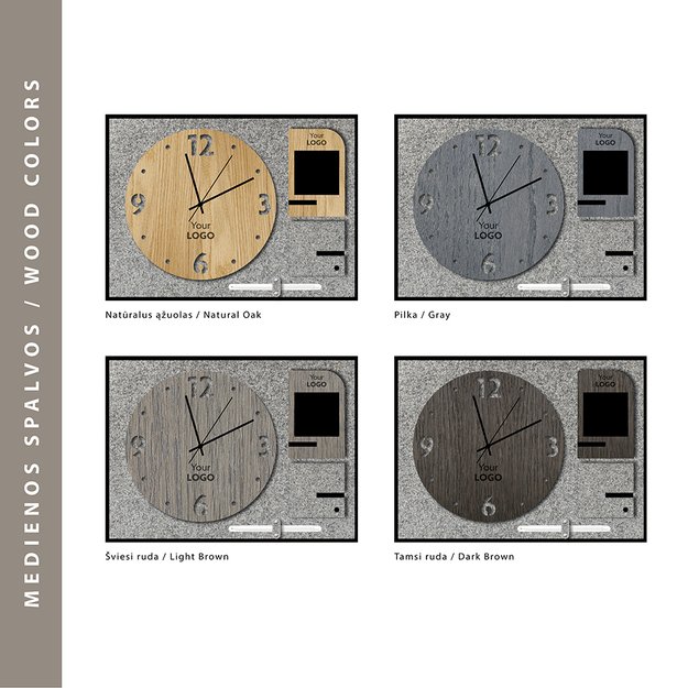 Dovanų rinkinys „Laikrodis + Stovelis užrašams. Nr. 1“ 2