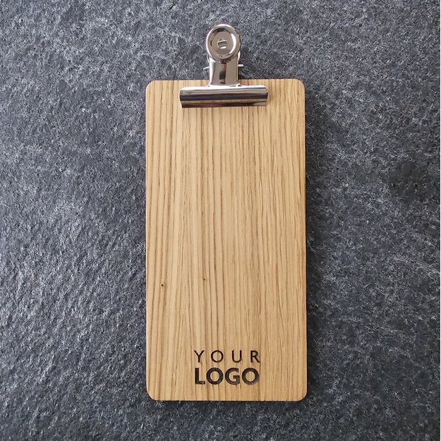 Medinis sąskaitos, pinigų laikiklis su metaliniu spaustuku. Nr. 1 5