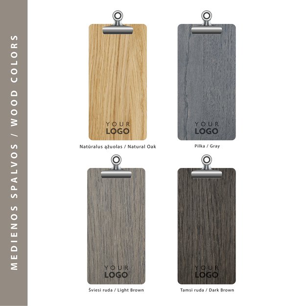 Medinis sąskaitos, pinigų laikiklis su metaliniu spaustuku. Nr. 1 3