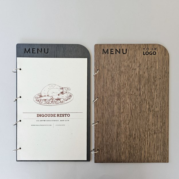 Medinis meniu laikiklis su žiedais, A5 ir A4 formato. Nr. 10 13