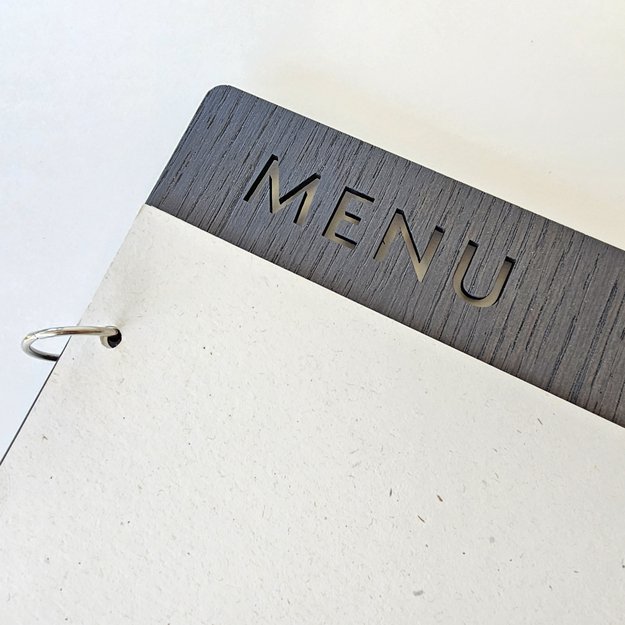 Medinis meniu laikiklis su žiedais, A5 ir A4 formato. Nr. 10 14