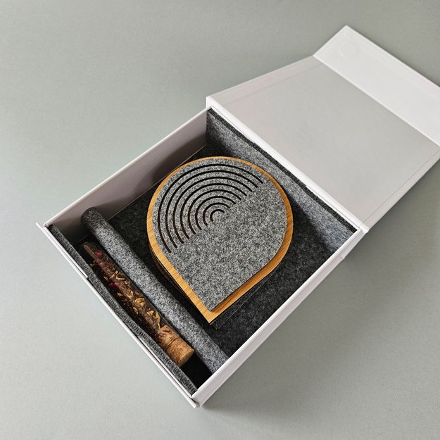 Dovanų rinkinys "Disco padėkliukai puodeliams" su arbata 7