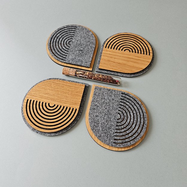 Dovanų rinkinys "Disco padėkliukai puodeliams" su arbata 4