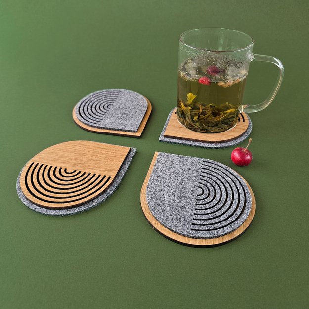 Dovanų rinkinys "Disco padėkliukai puodeliams" su arbata 11