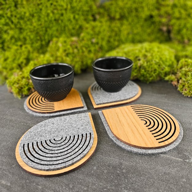 Dovanų rinkinys "Disco padėkliukai puodeliams" su arbata 5