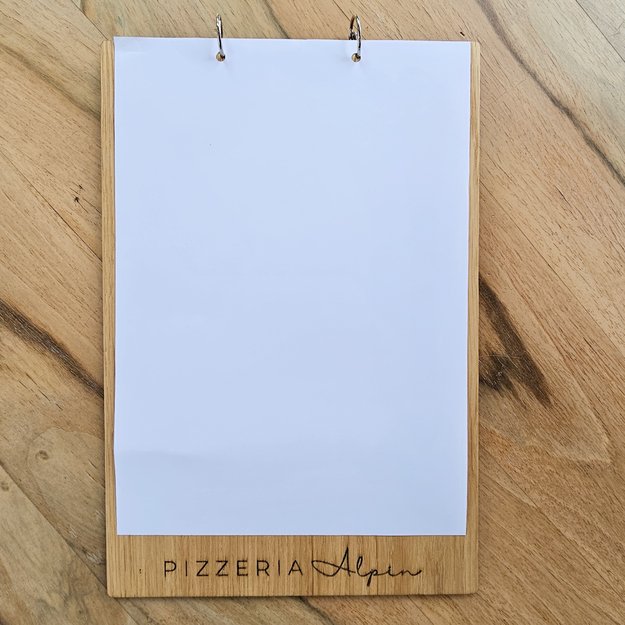 Medinis meniu laikiklis su žiedais viršuje, A5 ir A4 formato. Nr. 12 1