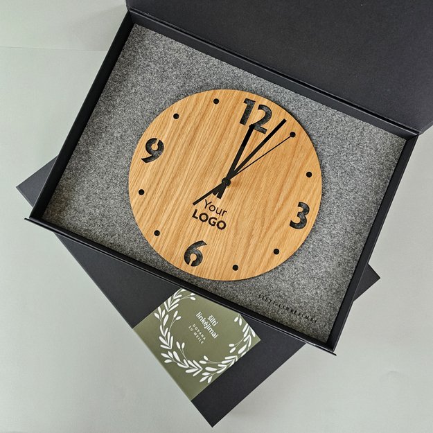 Verslo dovana „Medinis laikrodis su logotipu. Nr. 1“ 6