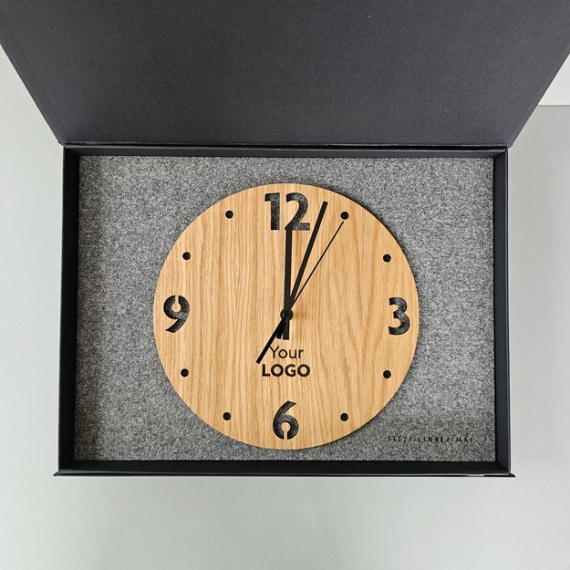 Verslo dovana „Medinis laikrodis su logotipu. Nr. 1“ 8