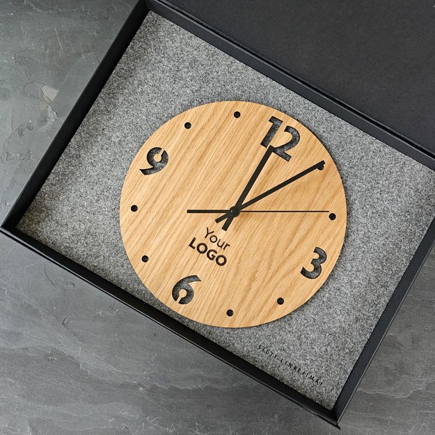 Verslo dovana „Medinis laikrodis su logotipu. Nr. 1“ 3