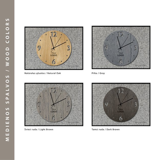Verslo dovana „Medinis laikrodis su logotipu. Nr. 1“ 1