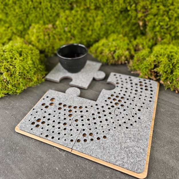 Coasters "Puzzle bubles" for tea/coffee cups. Set of 4 1