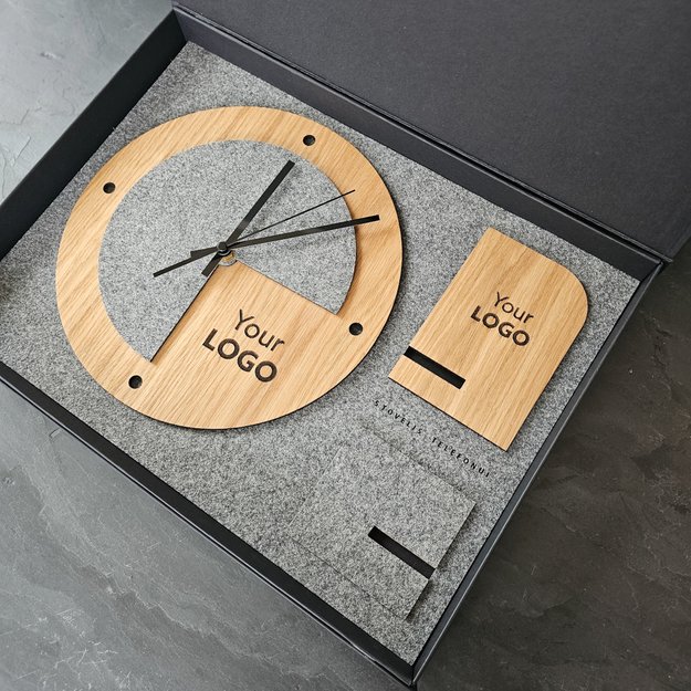 Dovanų rinkinys „Laikrodis + Telefono stovelis. Nr. 2“