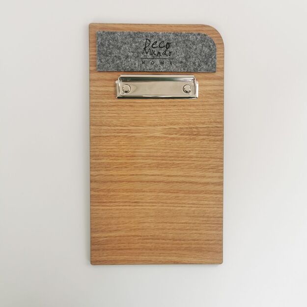 Medinis meniu laikiklis su graviruotu logotipu, A5 ir A4 formato. Nr. 6 1