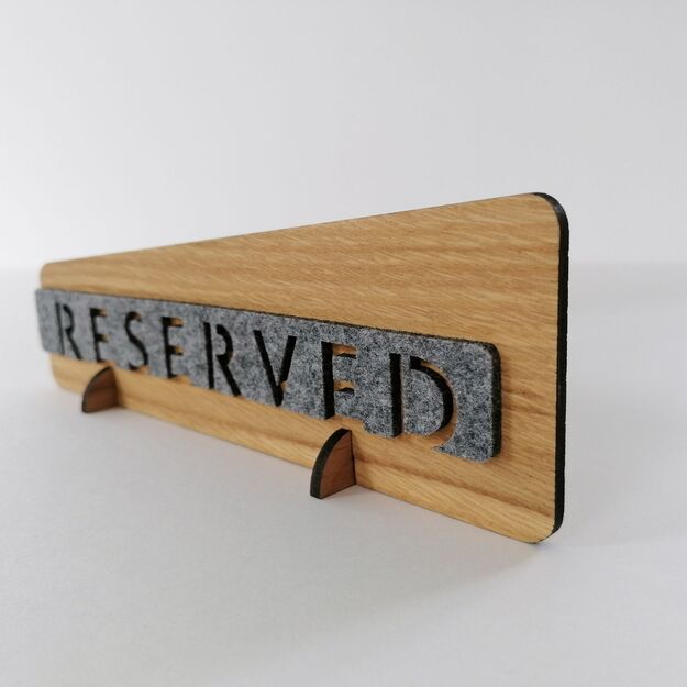 Stovelis "Reserved", stalo rezervacijai