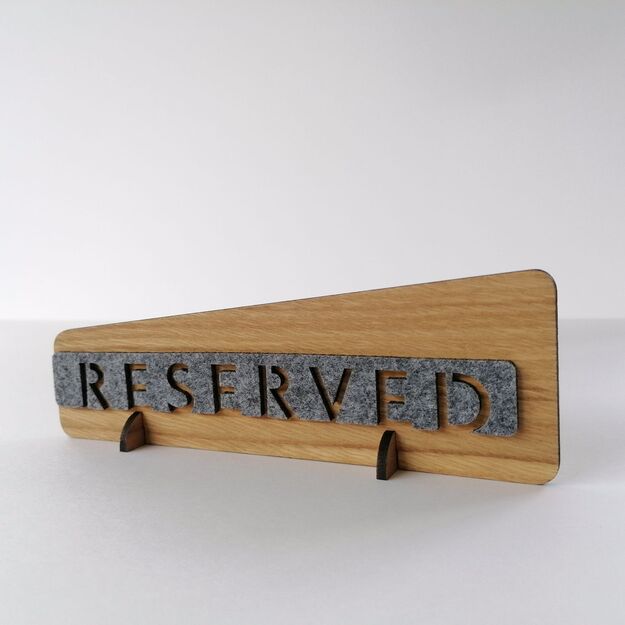 Stovelis "Reserved", stalo rezervacijai